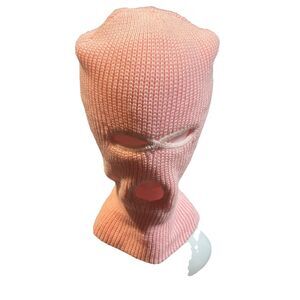 Beanie Hat‎ Winter Ski Mask 3 Hole Knitted Skull Balaclava Outdoor Pink D-400